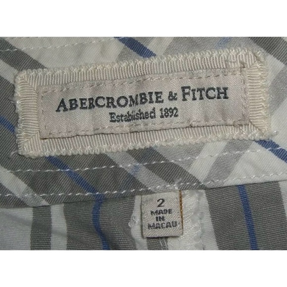 Abercrombie & Fitch Shorts Vintage y2k Low Rise Plaid Bermuda Preppy Beachy Prep - Picture 5 of 5